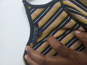 Topshop Sleeveless Bodysuit In Metallic Strap