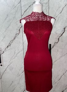 Burgundy Bodycon Dress