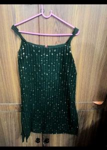 Green Sequin Kurta Set