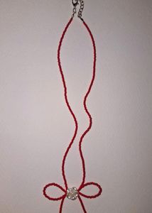 Beaded Bow Necklace
