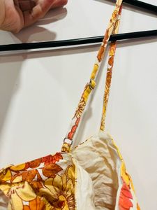 Floral Linen Crop Top