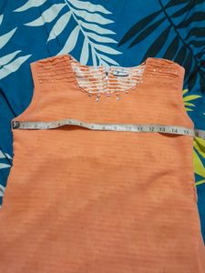 Designer Peach Colour Dress