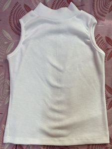 White Sleeveless Top