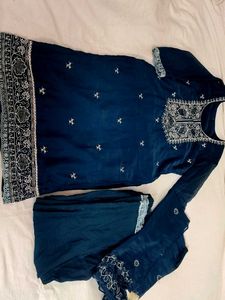 Elegant Navy Blue Kurta Set