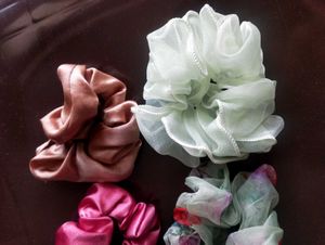 Organza &amp; Silk Scrunchie Set