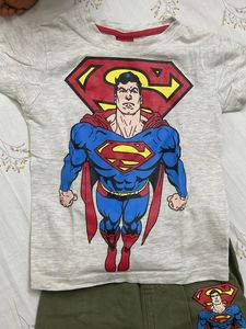 Superman Tshirt With Shorts Combo