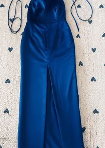Royal blue Satin Gown