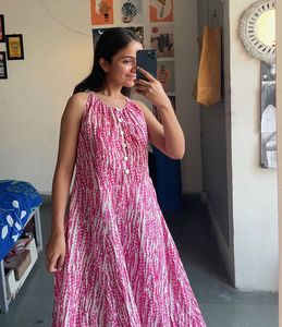 Pink & White Sundress