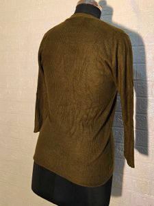 Olive Green Knit Sweater