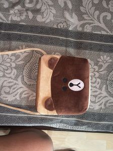 Brown Bear Plush Crossbody Bag
