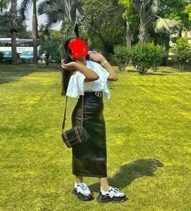 Imported Leather Skirt (long)