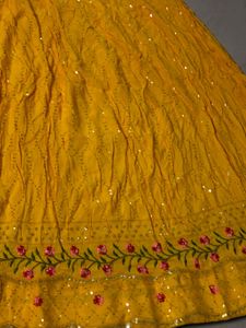 Yellow Embroidered Lehenga
