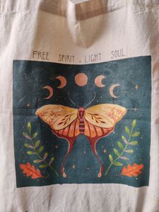 Hand-painted Cotton Canvas Tote bag