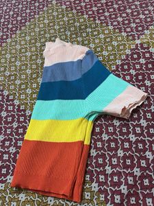 Striped Ribbed Knit Top