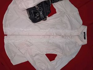 Ruffled Button-Up Shirt