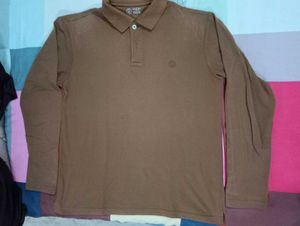 Chkokko Men's Brown Long Sleeve Polo