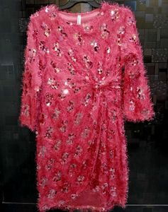 Sparkly Sequin Furry Dress