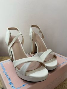 White Heeled Sandals