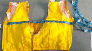 Yallow Lehnga Choli And Banarsi Dupatta