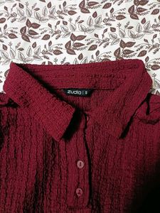 Maroon coquette top💋💄