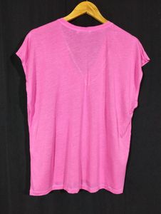 Zara Pink V-neck T-Shirt (Women)