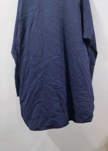 Elegant Navy Blue Wrap Top