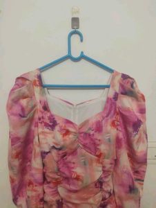 Pink Tie-Dye Mini Dress