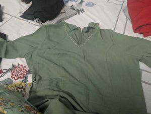 Green casual Dress