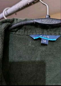 Offer For limited Time Dark Olive Half Jacket Ajio