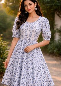 Floral Print Fit & Flare Dress