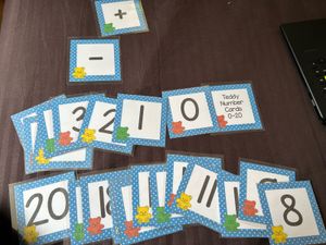 0-20 Laminated Flash Cards