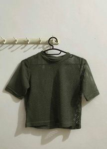 Green Mesh Top