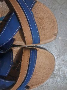 Blue &amp; Tan Sandals