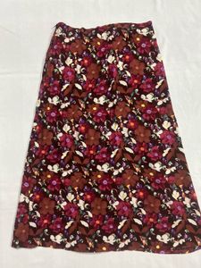 Floral Midi Skirt with Slit
