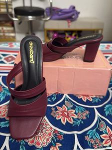 DressBerry Heels - Burgundy Straps