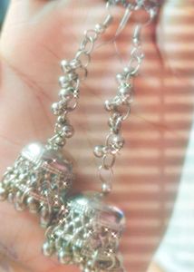 pretty silver earrings