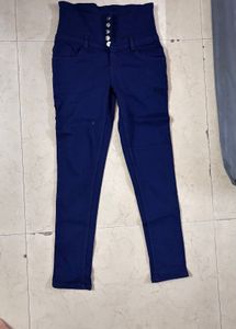 High Waist Blue Jeans