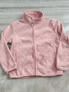 Pink Polka Dot Fleece Jacket