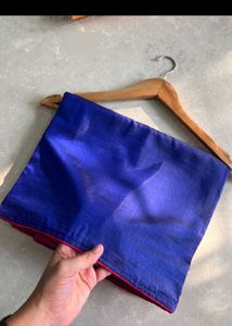 Royal Blue saree an pink blouse