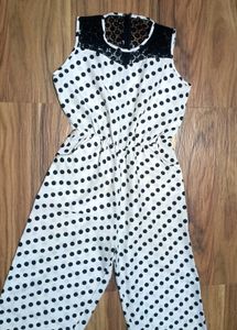 Polka Dot Sleeveless Jumpsuit