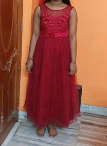 Red Floral Party Dress