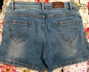 JEANS SHORTS/ JORTS RIPPED DENIM Y2K VINTAGE