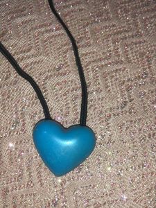 Blue Heart Pendant Necklace