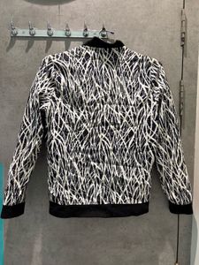 Stylish zebra striped Bomber Jacket