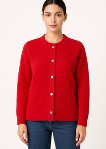 Red Cardigan Sweater