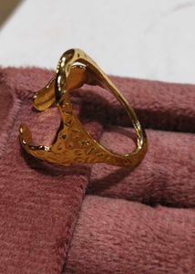 Textured Hollow Oval Ring