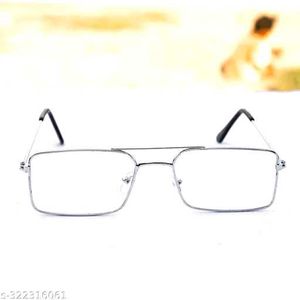 Silver Frame Square Glasses