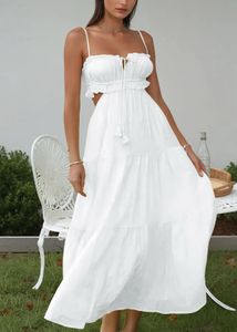 White Sundress with Cutout Detail