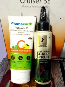 Mamaearth Moisturiser & Pilgrim Scalp Scrub
