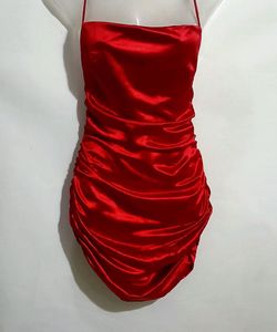 Red Ruched Bodycon